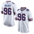 B.Bills #96 Deone Walker Player White Home Game Gdoa Stitched Jerseys