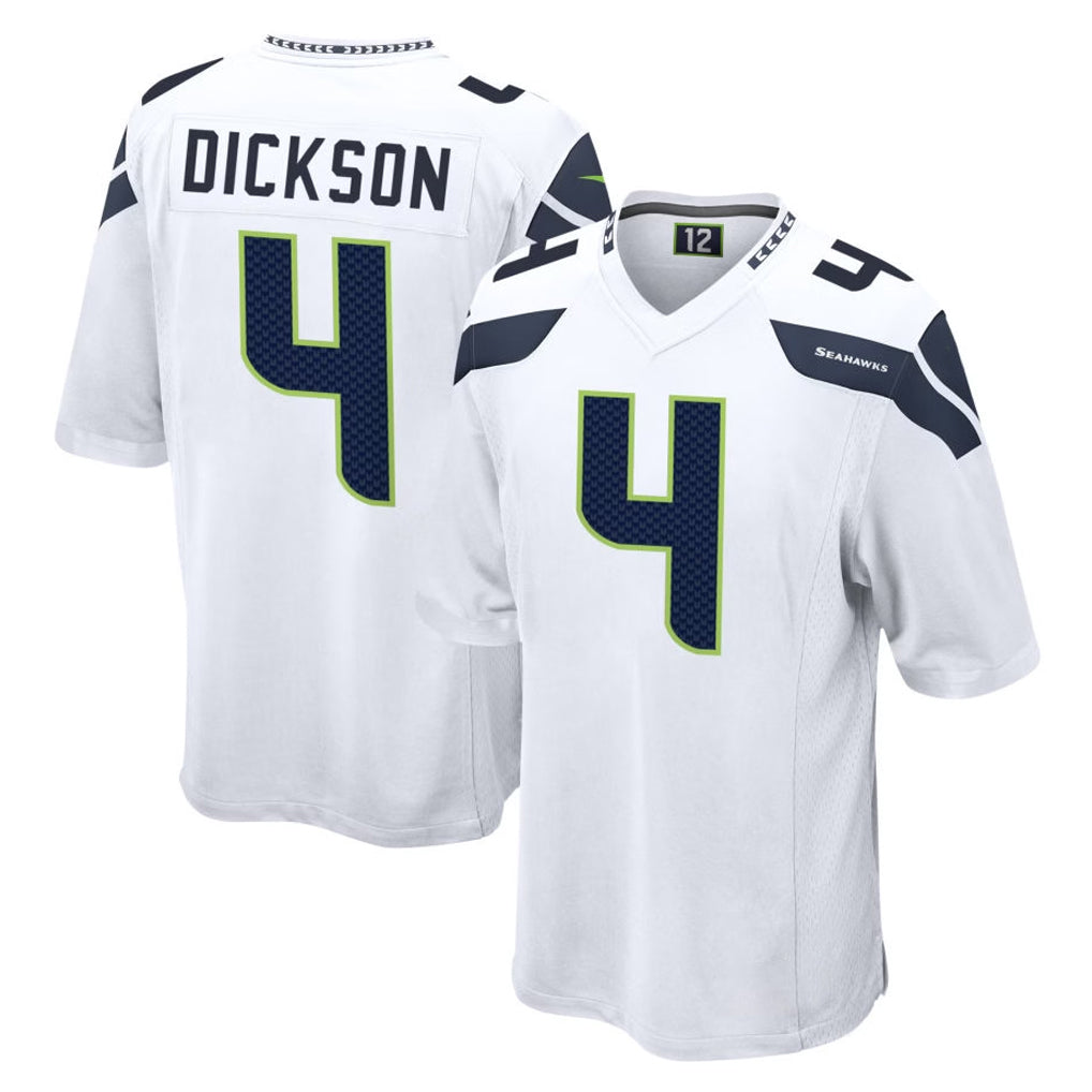 S.Seahawks #4 Michael Dickson Player White Home Game Gdoa Stitched Jerseys