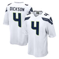 S.Seahawks #4 Michael Dickson Player White Home Game Gdoa Stitched Jerseys