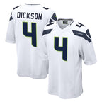 S.Seahawks #4 Michael Dickson Player White Home Game Gdoa Stitched Jerseys
