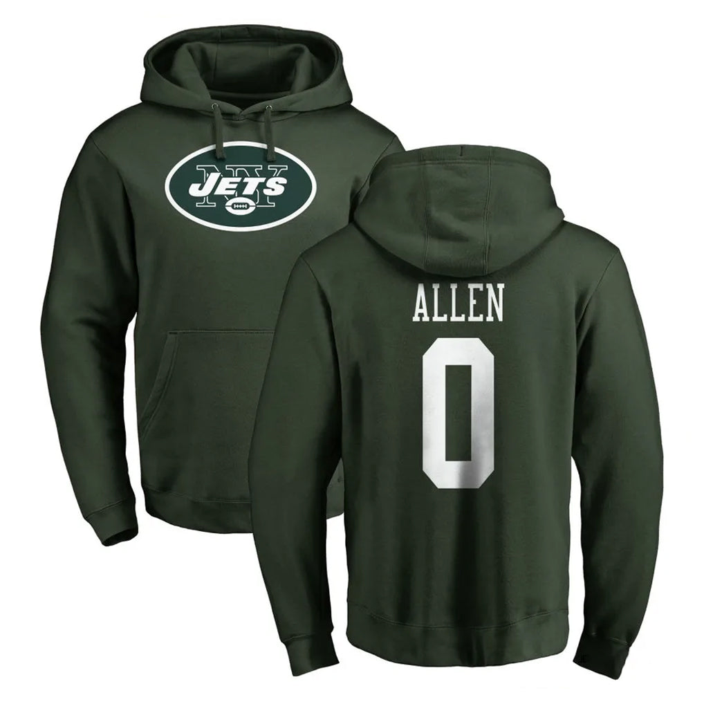 NY.Jets #0 Braelon Allen Player Green LOGO Pullover Hoodies Limited Game Gdoa Stitched Jerseys
