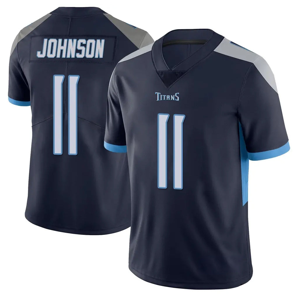 T.Titans #11 Jermaine Johnson II Player Navy Limited Vapor Untouchable Home Game Gdoa Stitched Jerseys