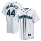 S.Mariners #44 Julio Rodriguez Player White Home Game Fdoa Stitched Jerseys