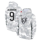 C.Bears #9 Jim McMahon Player Arctic Camo Salute to Service Pullover Hoodies Limited Gdoa Stitched Jerseys