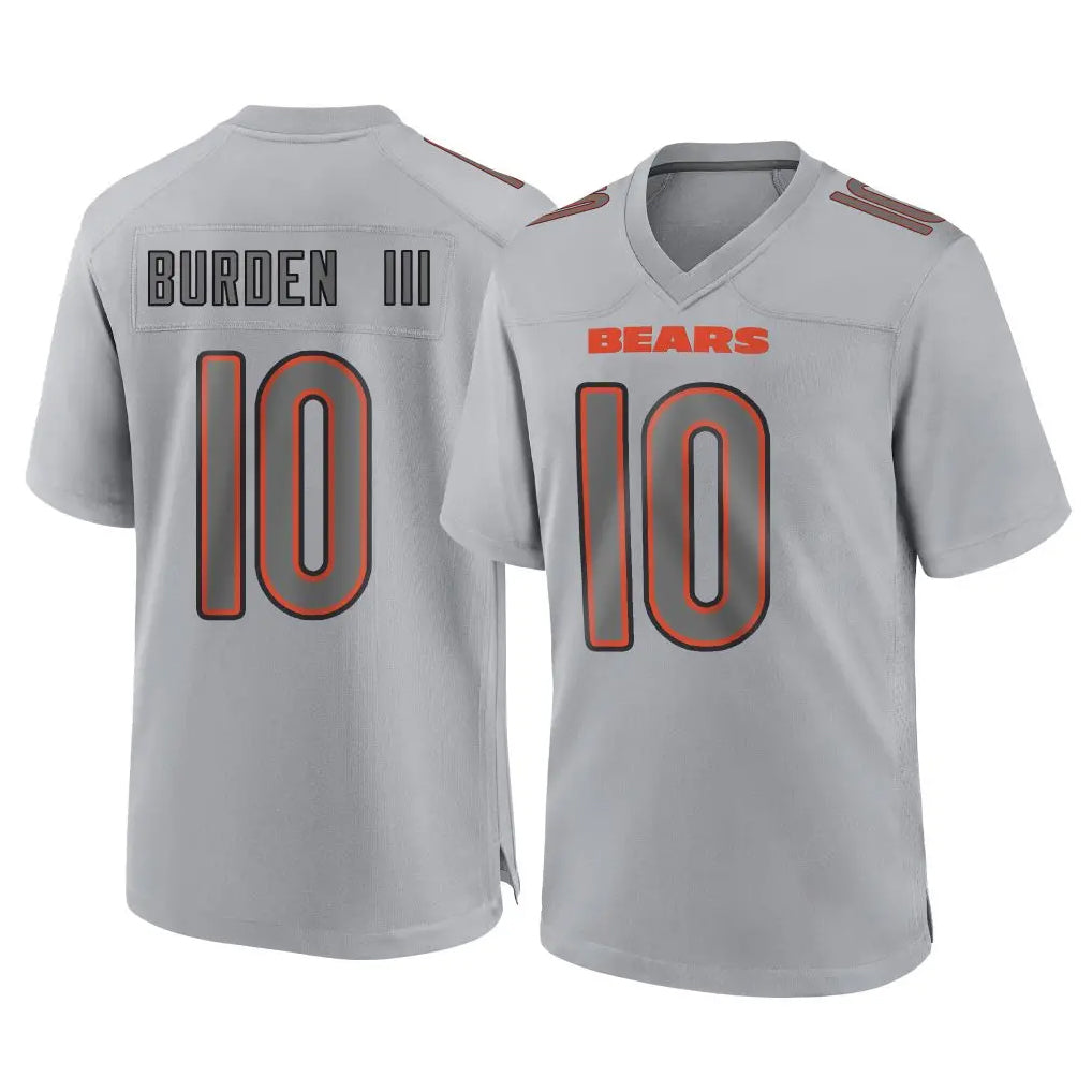 C.Bears #10 Luther Burden III Player Gray Atmosphere Fashion Game Gdoa Stitched Jerseys