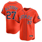 H.Astros #27 Jose Altuve Player Orange Home Limited Gdoa Stitched Jerseys