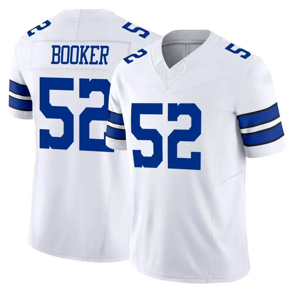 D.Cowboys #52 Tyler Booker Player White Limited Vapor F.U.S.E. Home Game Gdoa Stitched Jerseys