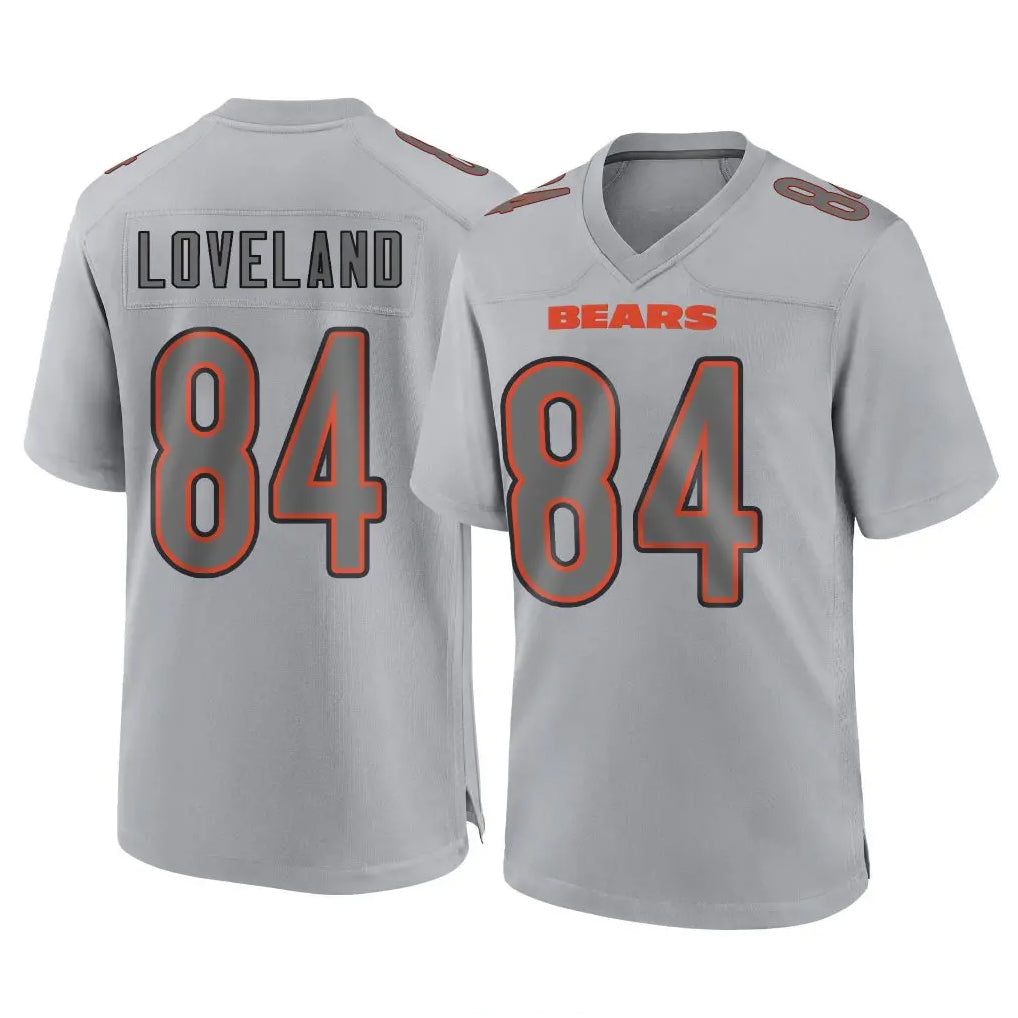 C.Bears #84 Colston Loveland Player Gray Atmosphere Fashion Game Gdoa Stitched Jerseys