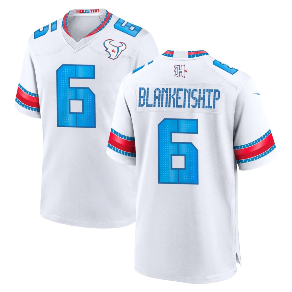 H.Texans #6 Reed Blankenship Player Whtie 2026 Rivalries Vapor Home Game Gdoa Stitched jerseys