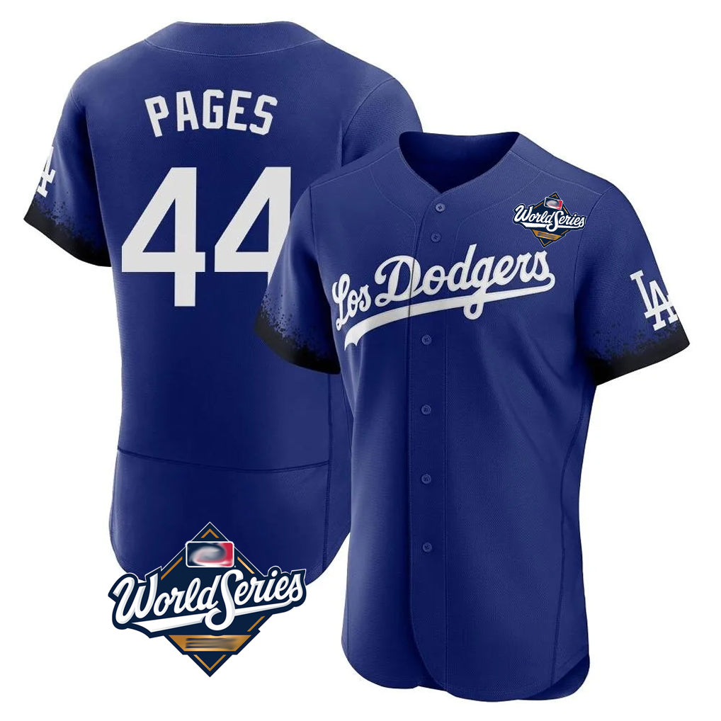 LA.Dodgers #44 Andy Pages Player Royal World Series City Connect Elite Home Fdoa Stitched Jerseys