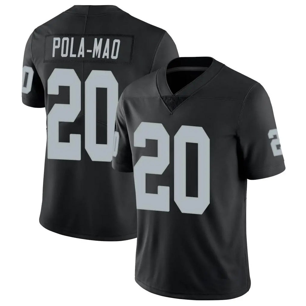 LV.Raiders #20 Isaiah Pola-Mao Player Black Limited Vapor Untouchable Home Game Gdoa Stitched Jerseys
