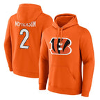 C.Bengals #2 Evan McPherson Player Orange Salute to Service Pullover Hoodie Limited Gdoa Stitched Jerseys