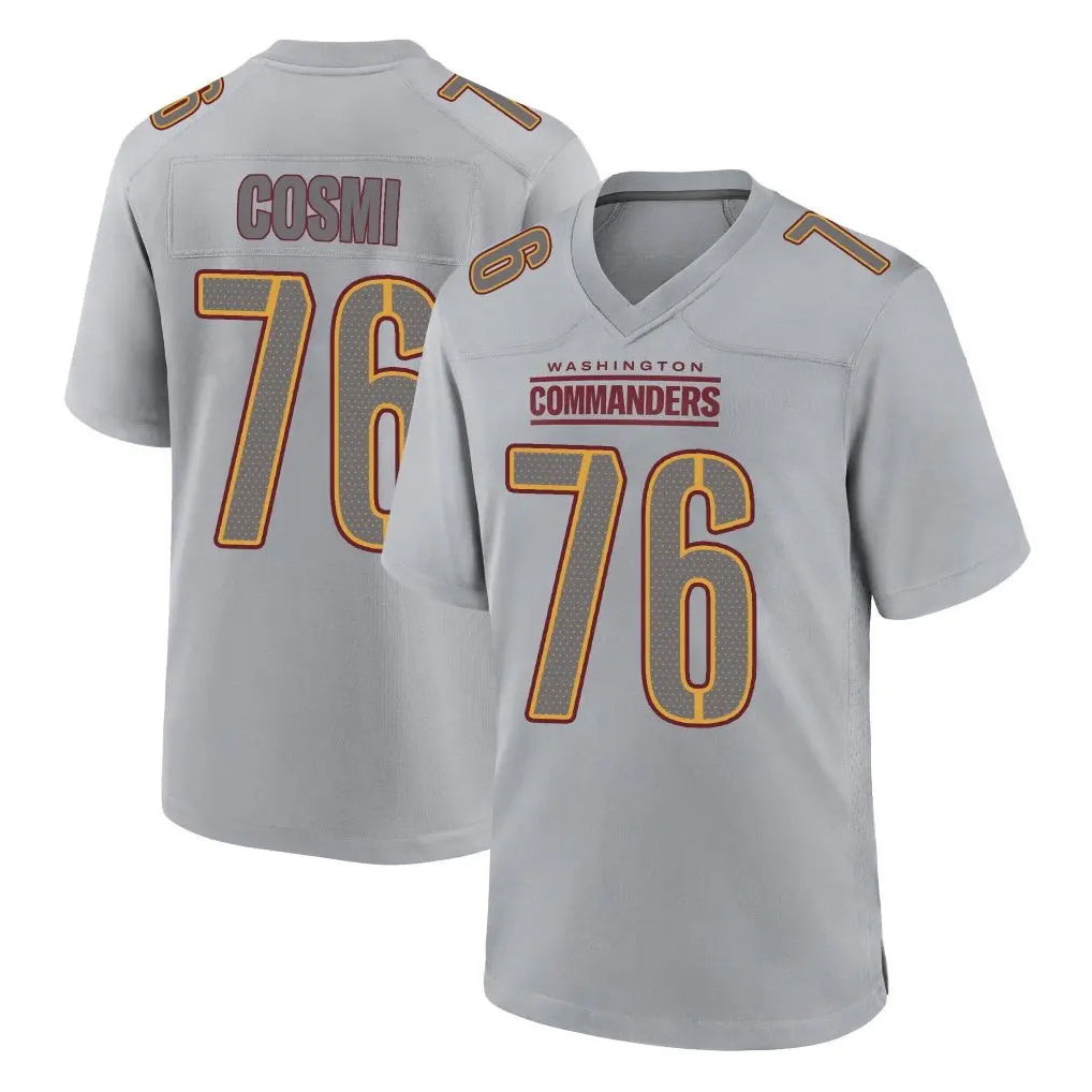 W.Commanders #76 Sam Cosmi Player Gray Atmosphere Fashion Home Game Gdoa Stitched Jerseys