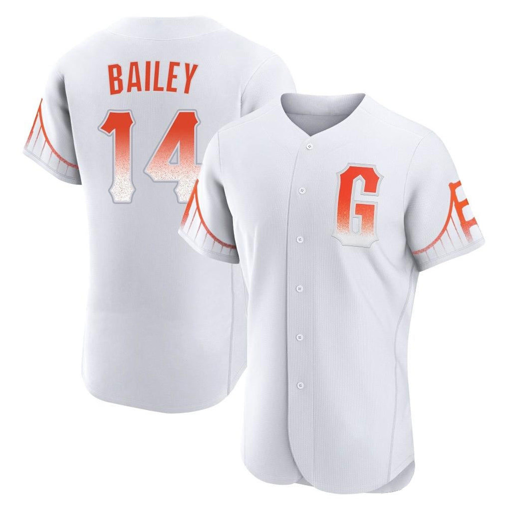 SF.Giants #14 Patrick Bailey Player White City Connect Home Limited Elite Fdoa Stitched Jerseys