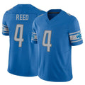 D.Lions #4 D.J. Reed Player Blue Vapor F.U.S.E. Limited Home Game Gdoa Stitched Jerseys