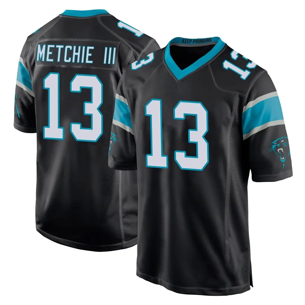 C.Panthers #13 John Metchie III Player Black Home Game Gdoa Stitched Jerseys