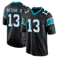 C.Panthers #13 John Metchie III Player Black Home Game Gdoa Stitched Jerseys