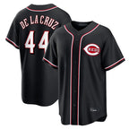 C.Reds #44 Elly De La Cruz Player Black Fashion Out Home Game Gdoa Stitched Jerseys