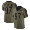 C.Bengals #97 Dexter Lawrence II Player Olive Salute to Service Game Gdoa Stitched Jerseys