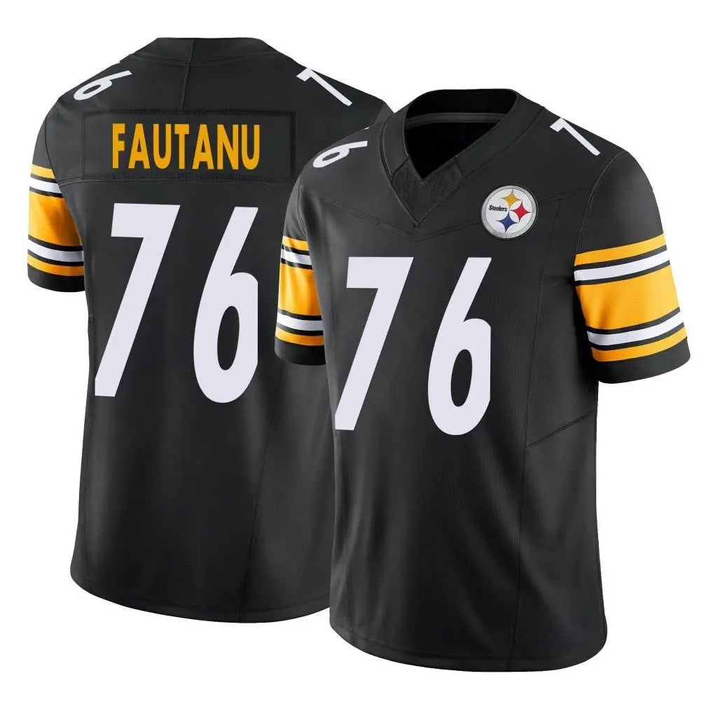 P.Steelers #76 Troy Fautanu Player Black Limited Vapor F.U.S.E. Home Game Gdoa Stitched Jerseys