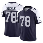 D.Cowboys #78 Terence Steele Player Navy-White Limited Alternate Vapor F.U.S.E. Home Game Gdoa Stitched Jerseys