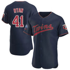 M.Twins #41 Joe Ryan Player Navy 60th Home Limited Elite Fdoa Stitched Jerseys