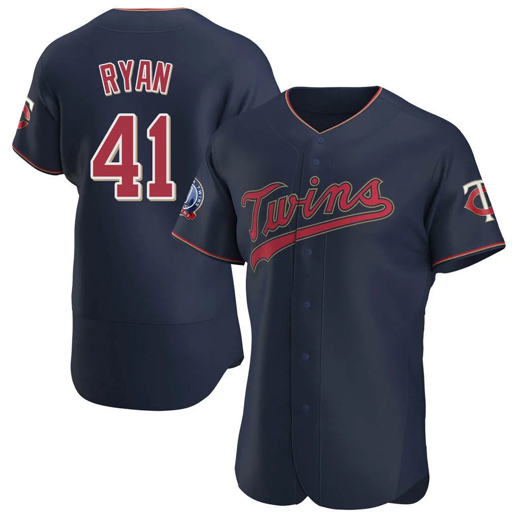 M.Twins #41 Joe Ryan Player Navy 60th Home Limited Elite Fdoa Stitched Jerseys