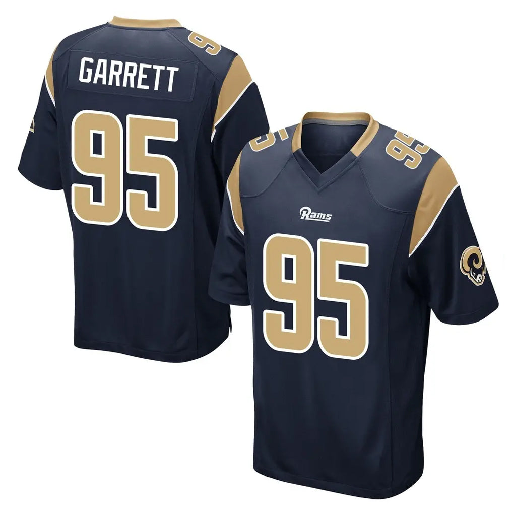 LA.Rams #95 Myles Garrett Player Navy Home Game Gdoa Stitched Jerseys