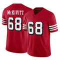 SF.49ers #68 Colton McKivitz Player Red Limited Alternate Vapor F.U.S.E. Home Game Gdoa Stitched Jerseys