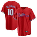 P.Phillies #10 J.T. Realmuto Player Red Home Game Fdoa Stitched Jerseys