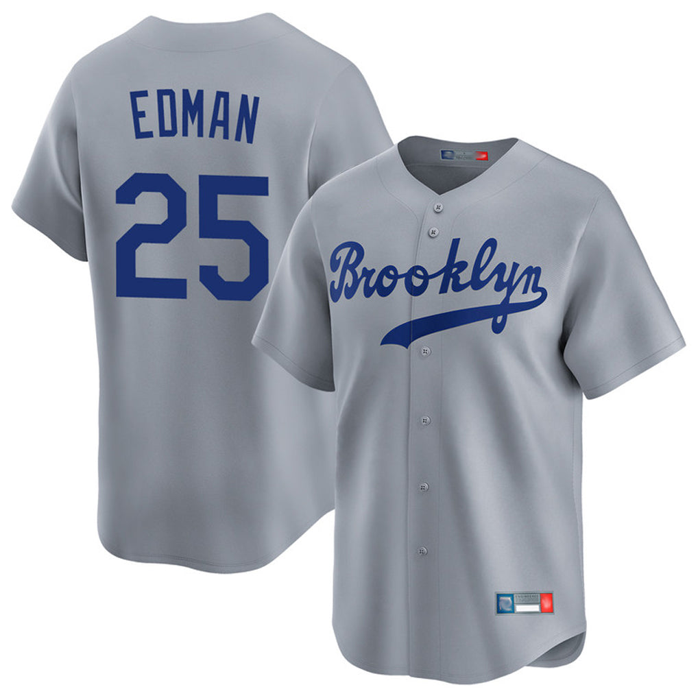 LA.Dodgers #25 Tommy Edman Player Gray Game Limited Home Fdoa Stitched Jerseys