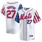 NY.Mets #27 Mark Vientos Player White 2025 Independence Day Vapor Premier Limited  Fdoa Stitched Jerseys