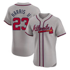A.Braves #23 Michael Harris II Player Gray Limited Elite Home Game Gdoa Stitched Jerseys