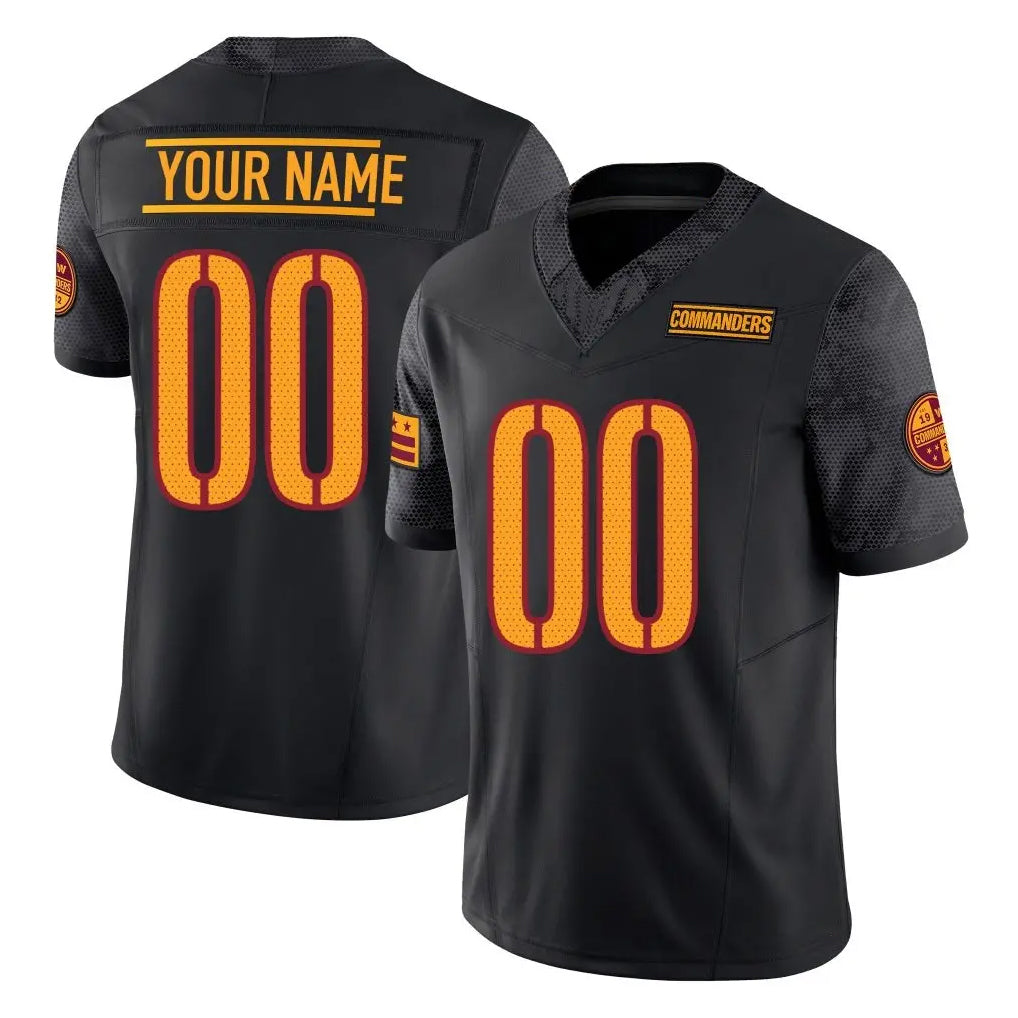 Custom W.Commanders Black Limited Vapor F.U.S.E. Home Game Any Name & Numbers Gdoa Stitched Jerseys