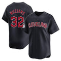 C.Guardians #32 Gavin Williams Player Navy Limited Home Game Gdoa Stitched Jerseys