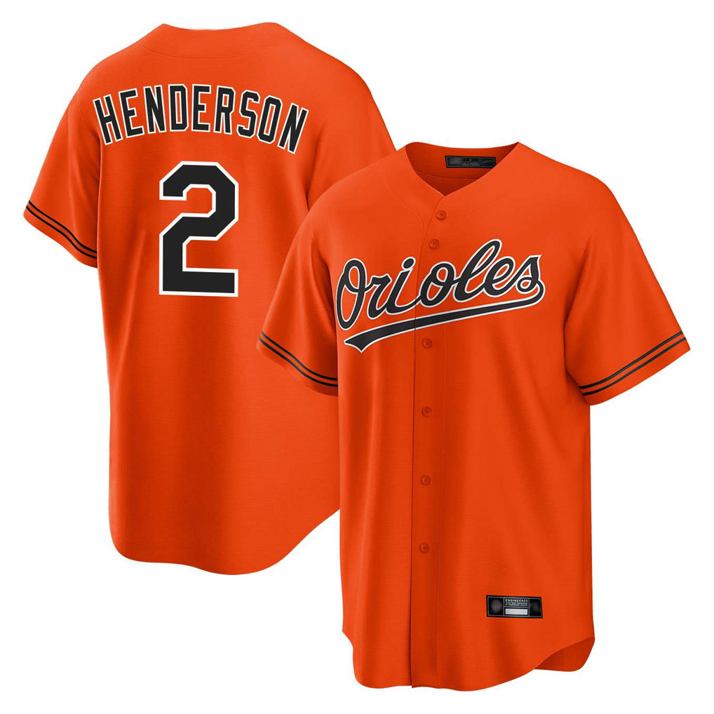 B.Orioles #2 Gunnar Henderson Player Orange Home Game Gdoa Stitched Jerseys