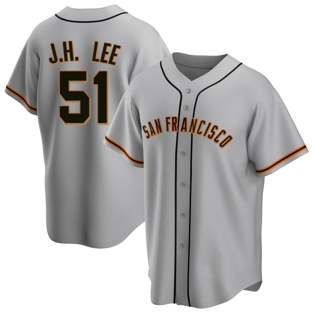 SF.Giants #51 Jung Hoo Lee Player Gray Home Game Fdoa Stitched Jerseys