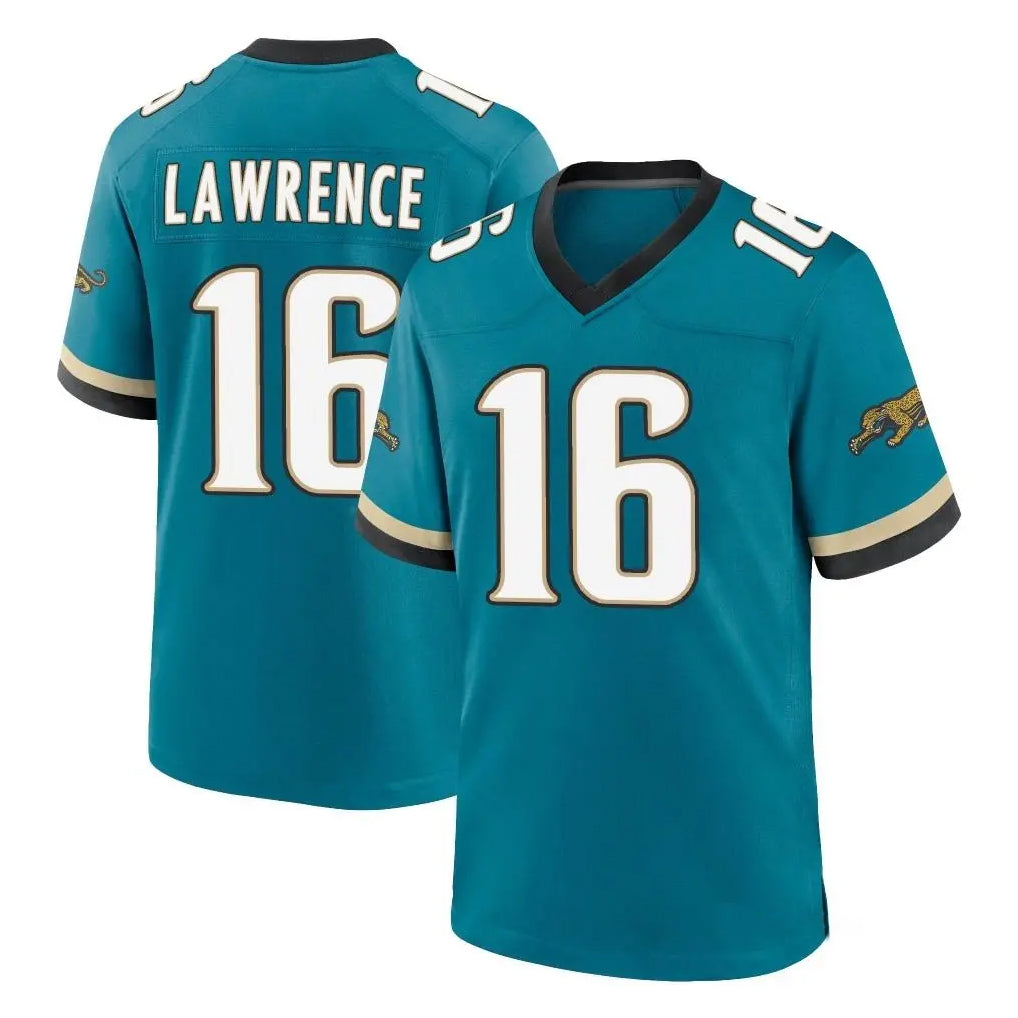 J.Jaguars #16 Trevor Lawrence Player Teal Prowler Throwback Limited Home Game Gdoa Stitched Jerseys