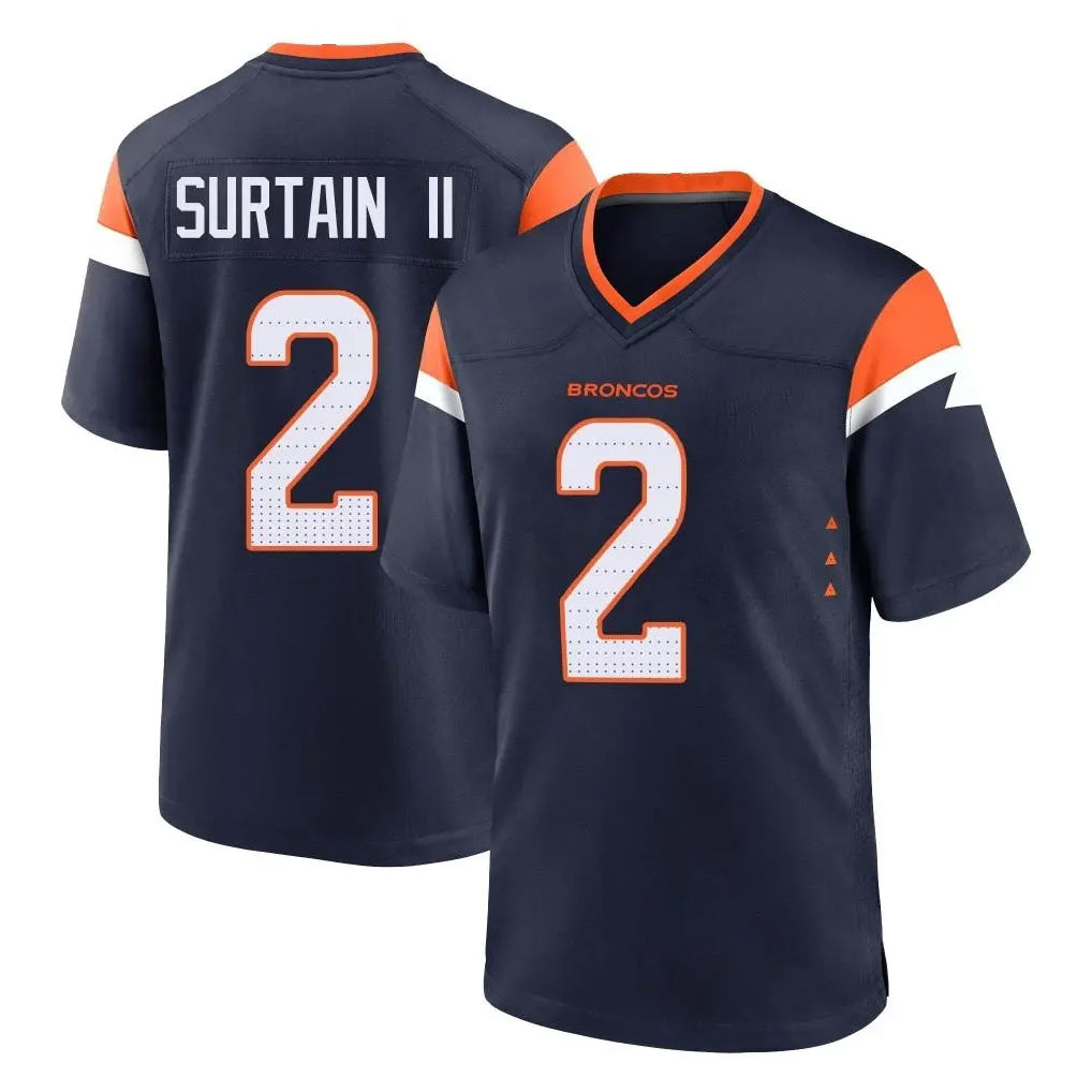 D.Broncos #2 Pat Surtain II Player Navy Home Game Gdoa Stitched Jerseys