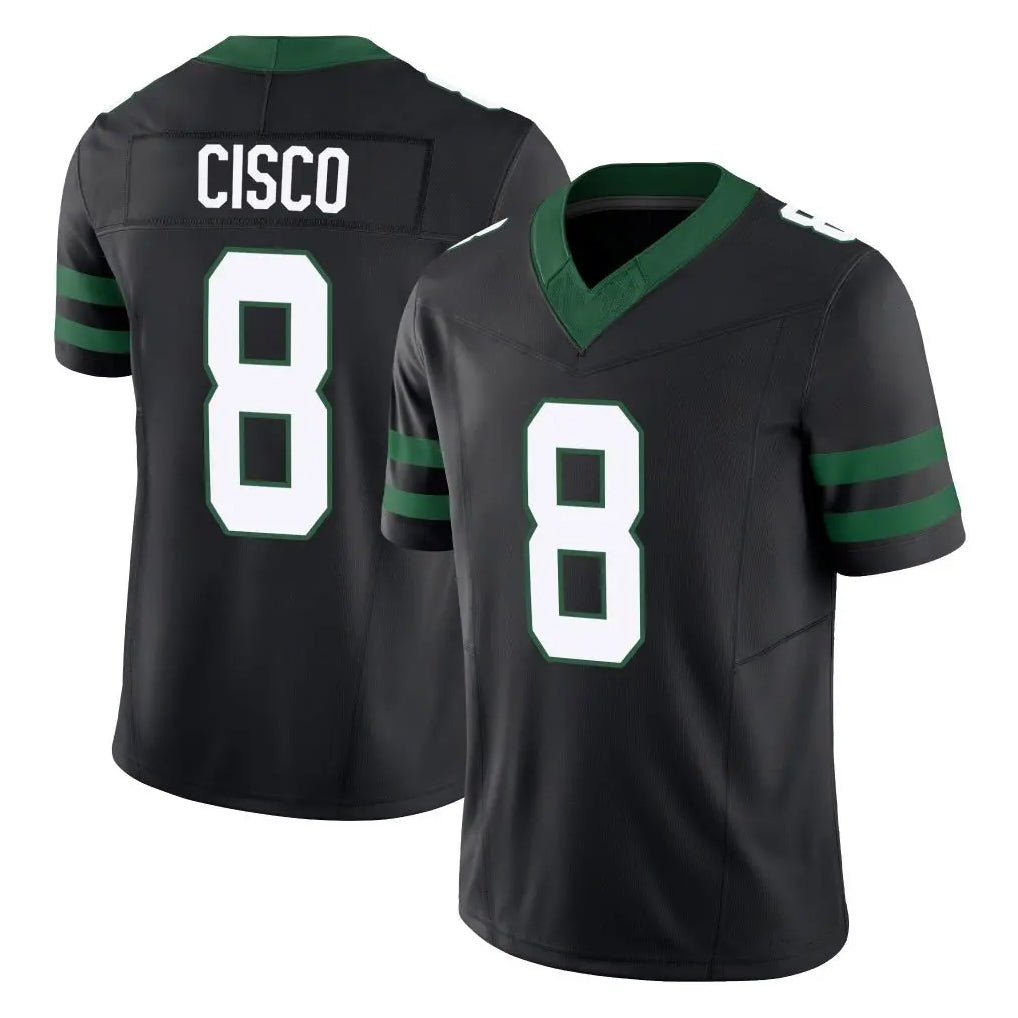 NY.Jets #8 Andre Cisco Player Black Limited Legacy Vapor F.U.S.E. Home Game Gdoa Stitched Jerseys