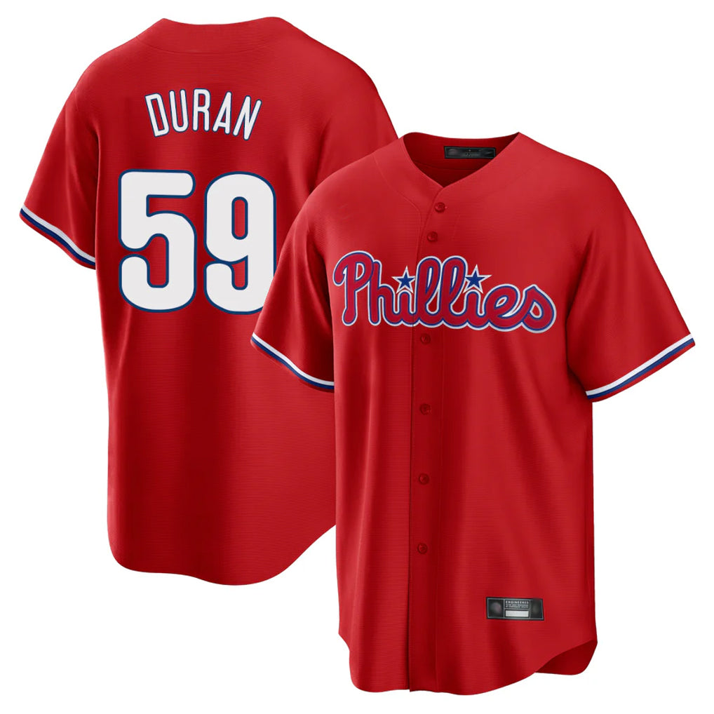 P.Phillies #59 Jhoan Duran Player Red Home Game Fdoa Stitched Jerseys