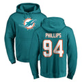 M.Dolphins #94 Jordan Phillips Player Aqua LOGO Pullover Hoodies Limited Gdoa Stitched Jerseys