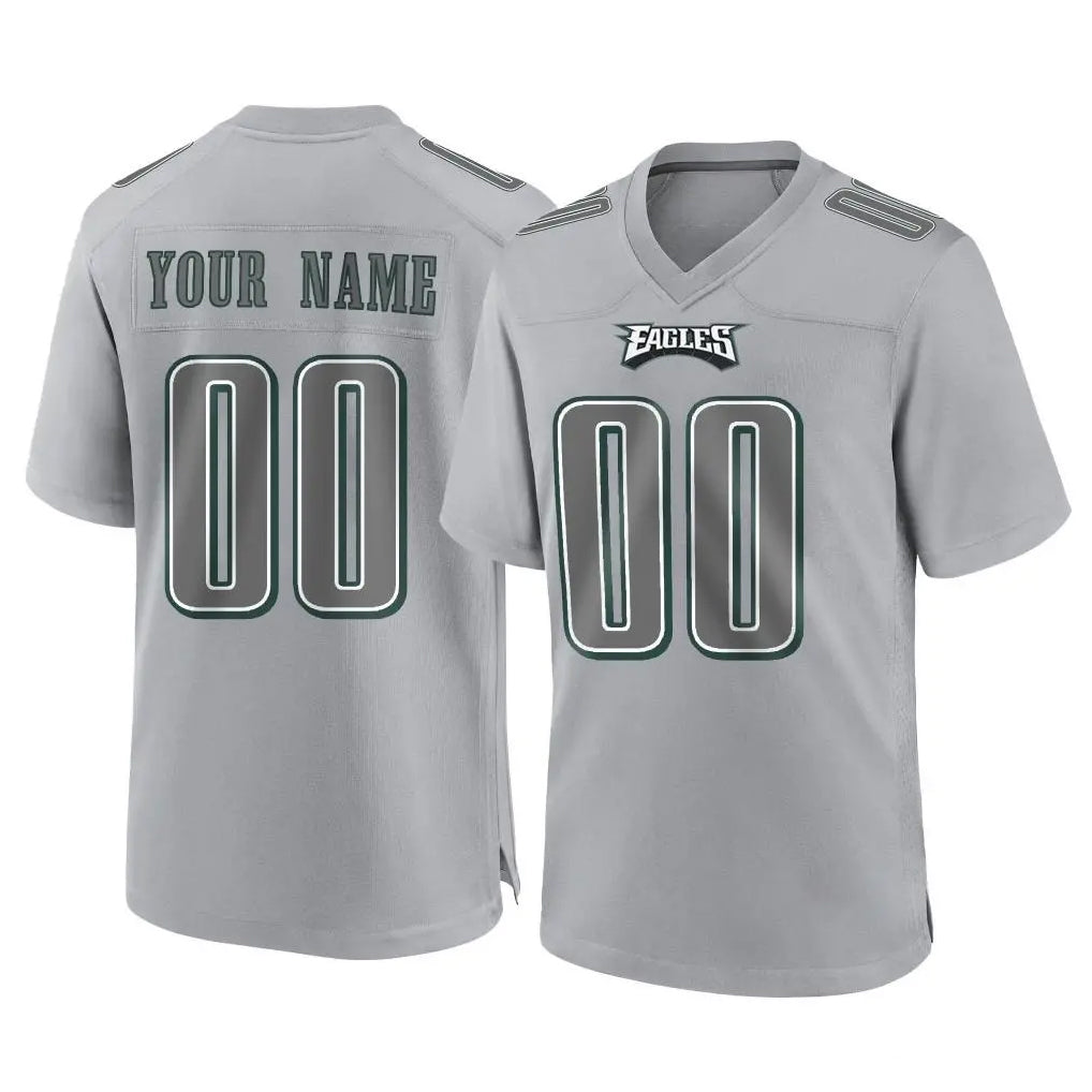 Custom P.Eagles Gray Atmosphere Fashion Home Game Any Name & Numbers Gdoa Stitched Jerseys