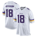M.Vikings #18 Justin Jefferson Player White Home Game Gdoa Stitched Jerseys