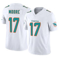 M.Dolphins #17 Trey Moore Player White Limited Vapor F.U.S.E. Home Game Gdoa Stitched Jerseys