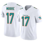 M.Dolphins #17 Trey Moore Player White Limited Vapor F.U.S.E. Home Game Gdoa Stitched Jerseys