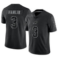 B.Bills #3 Damar Hamlin Player Black RFLCTV Limited Gdoa Stitched Jerseys