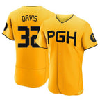 P.Pirates #32 Henry Davis Player Gold City Connect Home Limited Elite Fdoa Stitched Jerseys