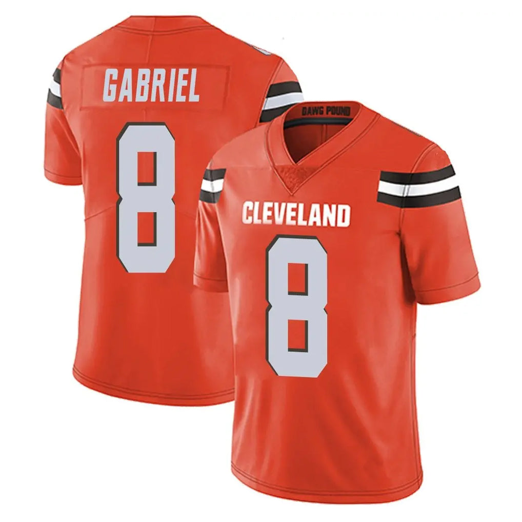 C.Browns #8 Dillon Gabriel Player Orange Alternate Vapor Untouchable Limited Home Game Gdoa Stitched Jerseys