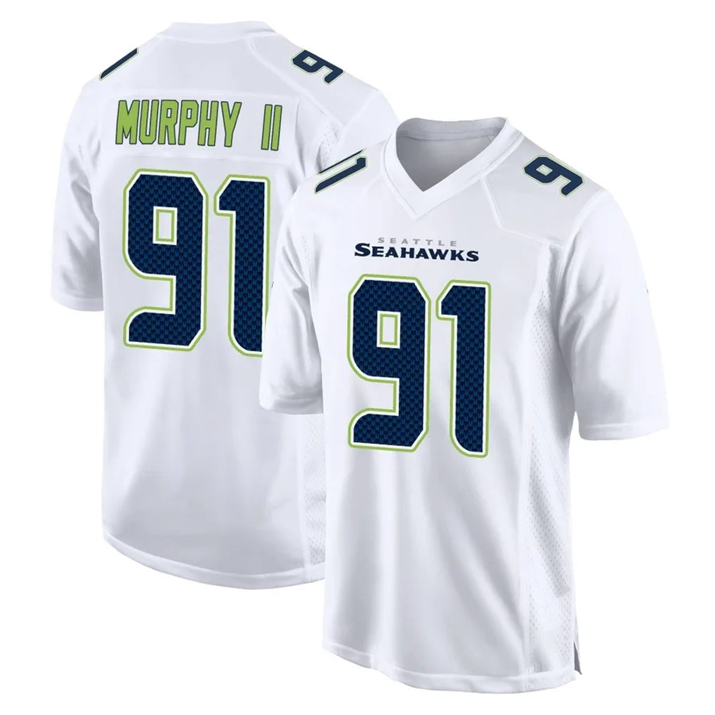 S.Seahawks #91 Byron Murphy II Player White Tundra Fashion Home Game Gdoa Stitched Jerseys